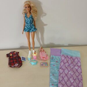 Barbie with nighttime/slumber party accessories